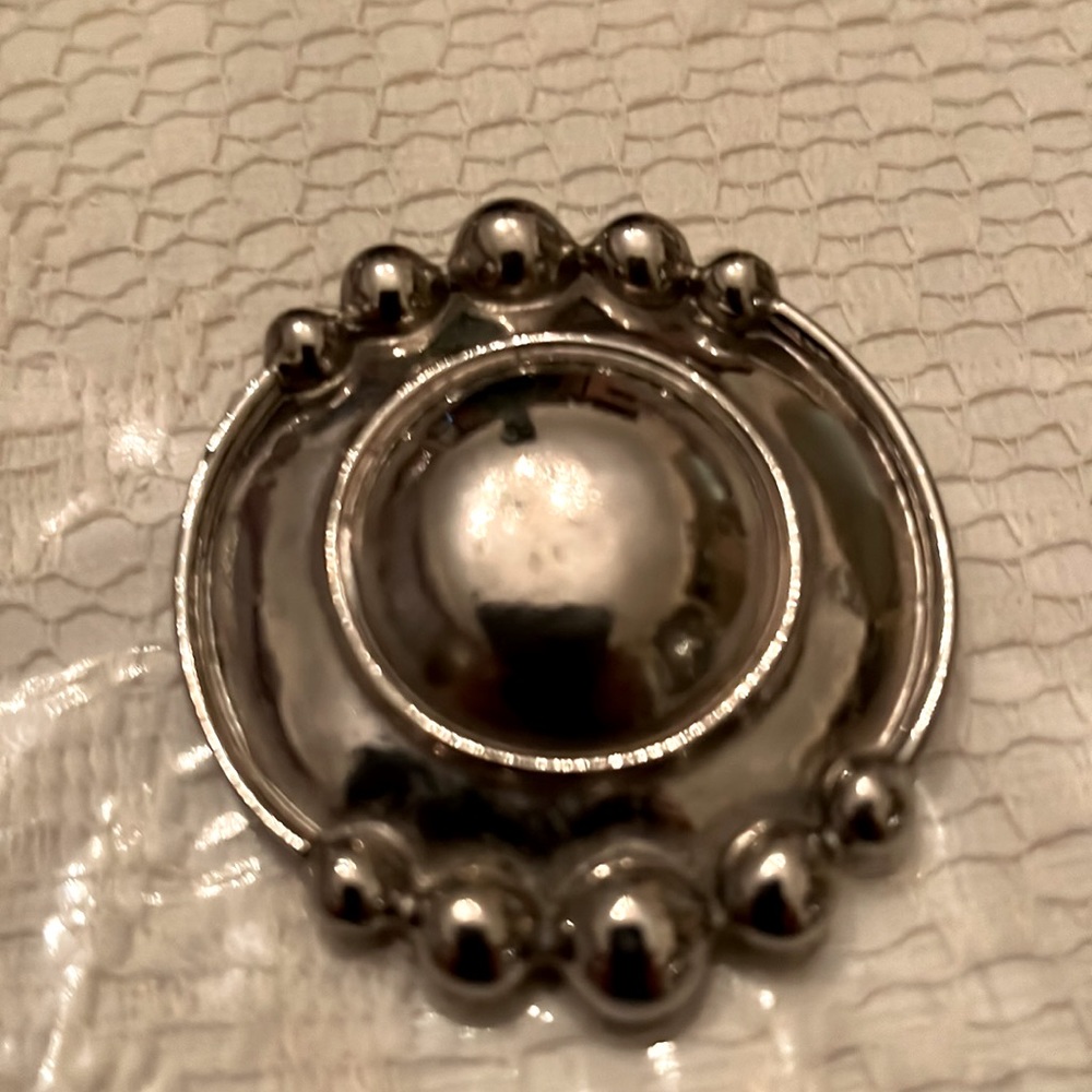 Vintage Silver Tone Carol Dauplaise Signed Brooch Pin Jewelry